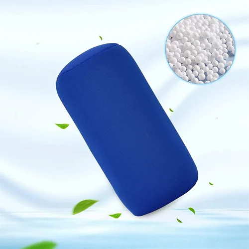 Vista 2 de ASkinds 2 almohadas cilíndricas cómodas de rollo de microperlas Jelly Bean Bed Pillow Tube Pillow Cojín para cabeza, cuello, soporte de espalda