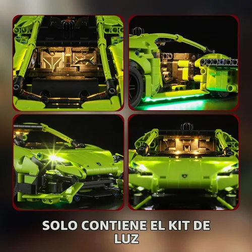 Vista 7 de BRIKSMAX Kit de iluminación LED para LEGO Lamborghini Huracán Tecnica – Compatible con Lego 42161 Technic Car Building Set– No incluye Lego Set