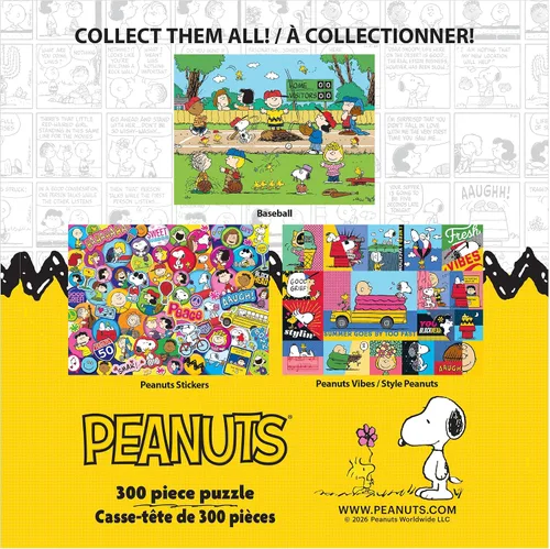 Vista 6 de RoseArt - Peanuts - Baseball - Rompecabezas de 300 piezas para adultos