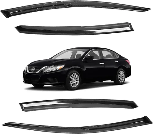 Vista 187 de Viseras para ventanas para Mazda 3 Sedán 4 puertas 2004 2005 2006 2007 2008 2009 estilo JDM Mugen, deflector de viento, protector solar y de lluvia