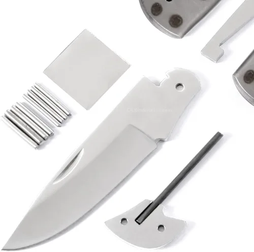 Vista 2 de EZSMITH KnifeKits - Kit de fabricación de cuchillos - Ranger Lockback - Serie de cuchillos plegables de bricolaje (kit de piezas)