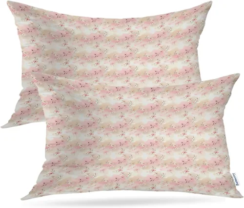 Vista 9 de Batmerry Fundas de almohada decorativas con estampado digital de hojas verdes y gatos negros con estampado digital para sofá, cama, cremallera