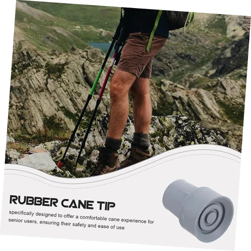 Vista 9 de BESPORTBLE Puntas de goma para bastones y bastones de trekking, patas de repuesto antideslizantes para bastones de fácil instalación, diseño