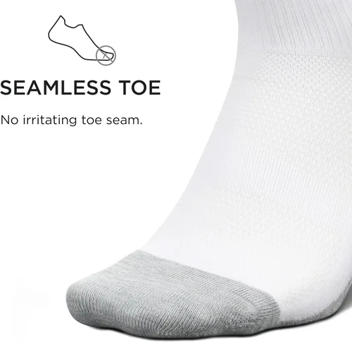 Vista 3 de Feetures Elite Light Cushion Mini Crew Sock - Calcetines para correr para mujeres y hombres, compresión dirigida, absorbe la humedad