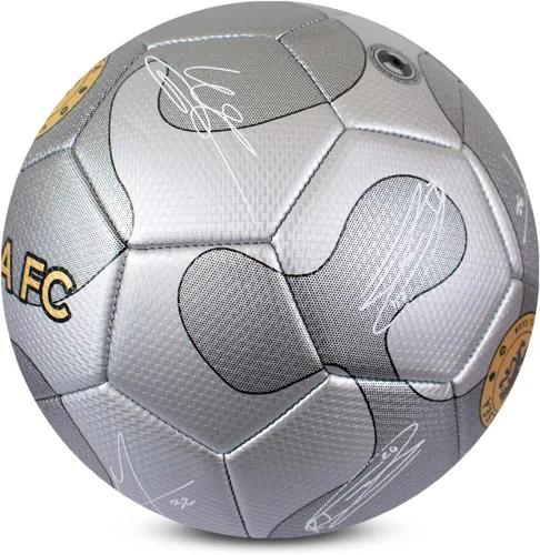 Vista 4 de Hy-Pro Fútbol con licencia oficial del Chelsea F.C. Silver Camo Signature Talla 5, azul, entrenamiento, partido, mercancía, coleccionable