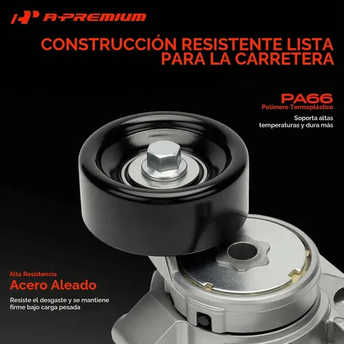 Vista 2 de A-Premium - Conjunto tensor de correa con polea compatible con Nissan