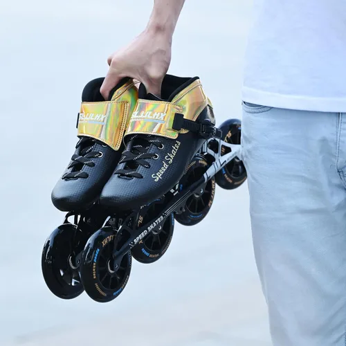 Vista 8 de Patines de velocidad en línea para hombres y mujeres, patines en línea profesionales de fibra de carbono para adultos masculinos, patines