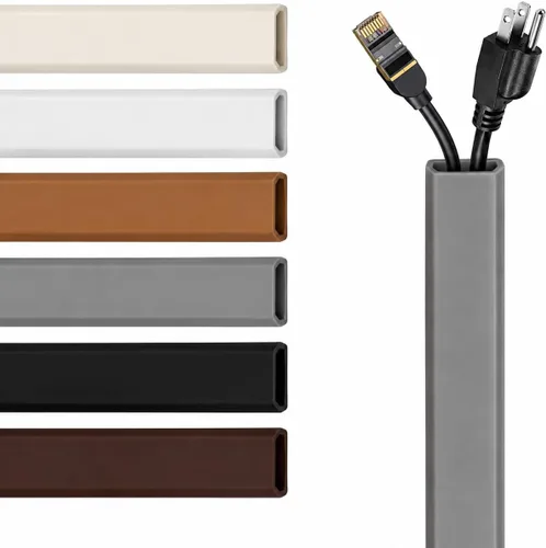 Vista 11 de RUBBER BOND Ocultador de cable de TV, cubierta de cable de pared, autoadhesivo, 6 pies, color blanco