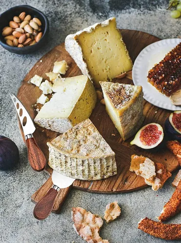 Vista 3 de Exquisito juego de cuchillos de queso de 4 piezas, colección completa de cuchillos de queso de acero inoxidable (mango de madera de acacia), listo