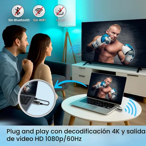 Vista 4 de CR4 Transmisor y receptor HDMI inalámbrico, 5G de baja latencia, Plug & Play, entrada 4K/salida 1080P, kit extensor para transmitir video/audio