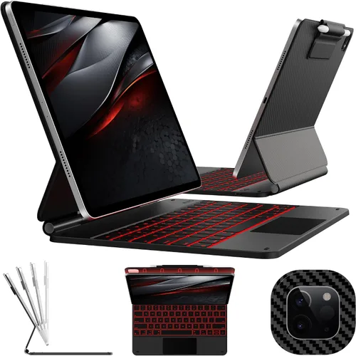 Vista 10 de typecase Funda de Teclado Edge para iPad Air de 13 pulgadas (M3/M2, 2025/2024) y iPad Pro de 12.9 pulgadas (6ª/5ª/4ª/3ª generación), Teclado Magic