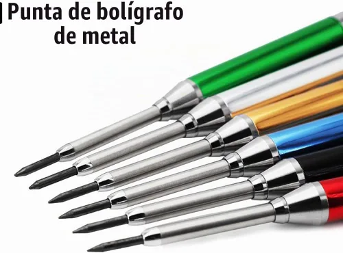 Vista 8 de Juego de lápices profesionales de aluminio multicolor para carpintería -3 tamaños (2/3/4 piezas)+núcleo de plomo mixto+sacapuntas adicional Negro