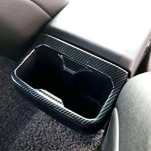Vista 2 de ERIDANUS Adhesivos para el reposabrazos del asiento trasero interior de la cubierta del portavasos, para Toyota Tacoma 2023, 2022, 2021, 2020, 2019