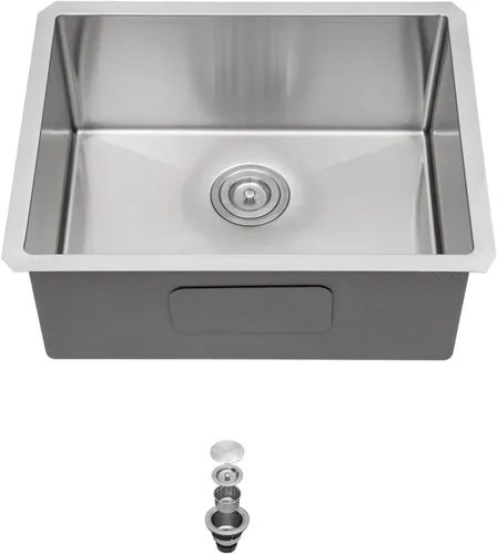 Vista 9 de Fregadero de Cocina Empotrado de 30 Pulgadas Negro - Fregadero de Cocina de Acero Inoxidable Gunmetal Negro de 30x18 Pulgadas de 18 Calibre