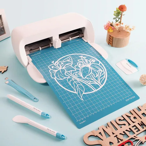 Vista 5 de REALIKE Alfombrilla de corte de 8.5 x 12 pulgadas compatible con Cricut Joy Xtra, alfombrillas de corte de agarre de luz azul para accesorios Joy