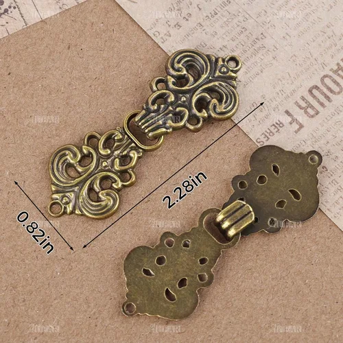 Vista 2 de AUEAR, Clips para suéter con diseño de flores y chal, cierre de capa, broche vintage, ganchos y ojos, clip retro