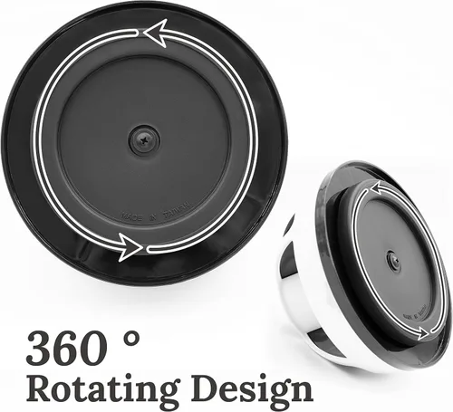 Vista 2 de myHomeBody Organizador de bolígrafos para escritorio, suministros de oficina, rotación de escritorio, compartimentos, redondo negro