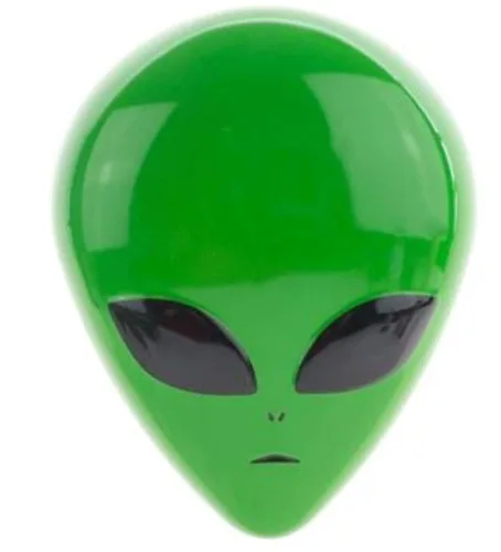 Vista 2 de Boston America, Lata de Halloween Alien Head Sours, 1 onza