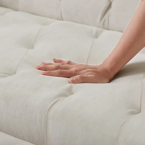Vista 8 de Anwick Sofá cama moderno de terciopelo de 72 pulgadas, sofás plegables convertibles con 3 respaldos ajustables, asiento reclinable copetudo, patas