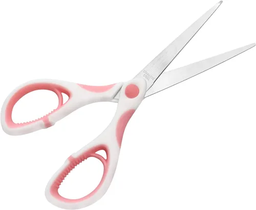 Vista 9 de Koqye Tijeras multiusos para manualidades de 7.7 pulgadas, tijeras de acero Rosa 7.7