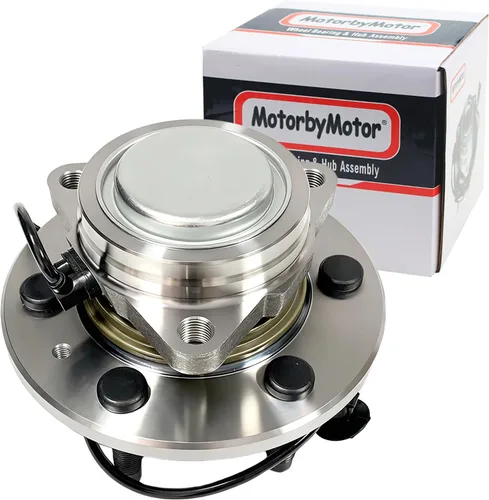 Vista 9 de MotorbyMotor 513188 Cojinete de rueda delantera y conjunto de cubo de 6 orejetas con ABS compatible con Chevy Trailblazer SSR, GMC Envoy, Buick