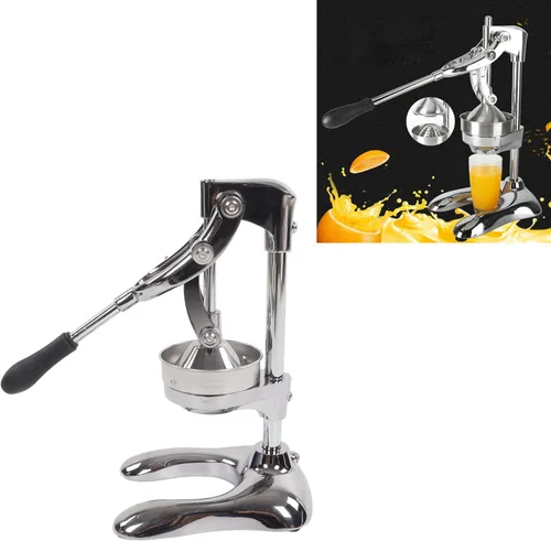 Vista 8 de Nutripress - Exprimidor manual de acero inoxidable, exprimidor grande naranja, exprimidor de prensa manual, diseño separado, exprimidor de frutas