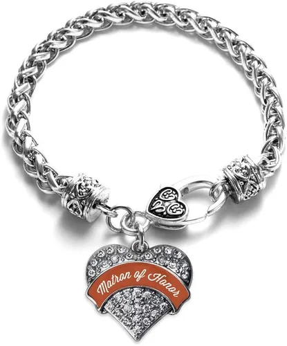 Vista 229 de Inspired Silver - Pulsera de plata con dije de corazón pavé con joyas de circonita cúbica