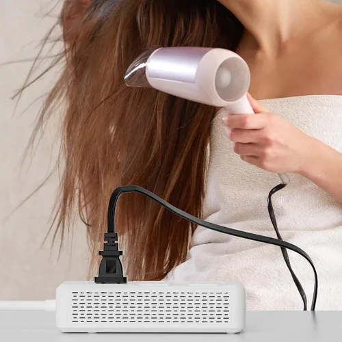 Vista 6 de Convertidor de voltaje de viaje de 220 V a 110 V: Adaptador de enchufe de corriente universal internacional de EE. UU. a Europa - Transformador