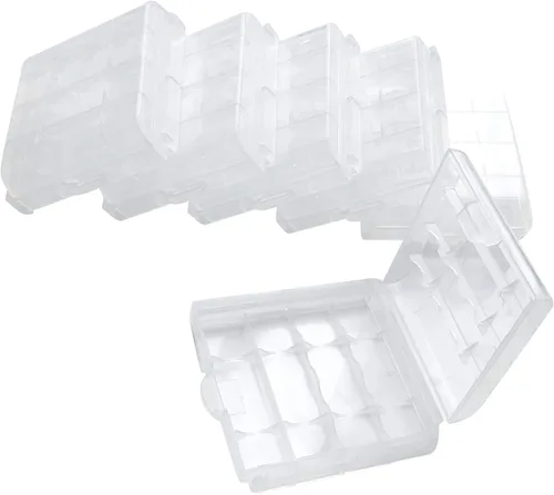 Vista 2 de Estuche de almacenamiento de batería para AA/AAA, caja de soporte de batería (paquete de 6)