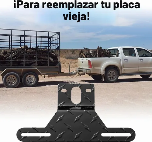 Vista 7 de CZC AUTO Soporte de luz de aluminio para matrícula de remolque para barco Negro