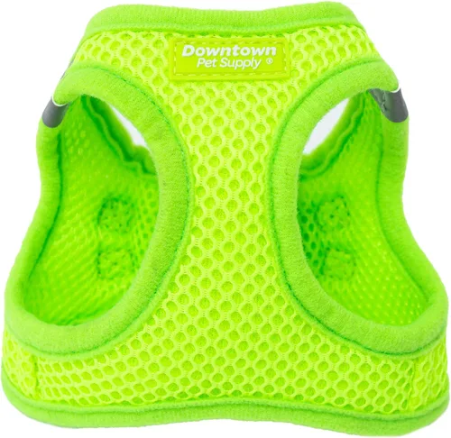 Vista 123 de Downtown Pet Supply Arnés para perro Step-in – Sin tirones, malla acolchada ajustable con ribete reflectante, correa de hebilla segura – Arnés