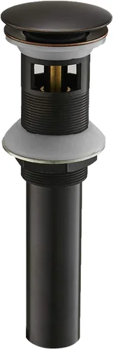 Vista 11 de BWE Tapón de drenaje negro para fregadero con desbordamiento, se adapta al orificio estándar del fregadero de baño de 1-1/2 a 1-3/4 pulgadas, negro