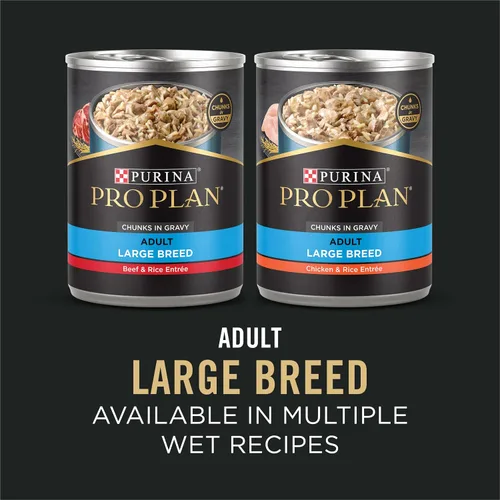 Vista 7 de Purina Pro Plan Comida seca para perros de raza grande con alto contenido de proteínas y salud digestiva, fórmula de pollo y arroz - Bolsa de 18 lbs
