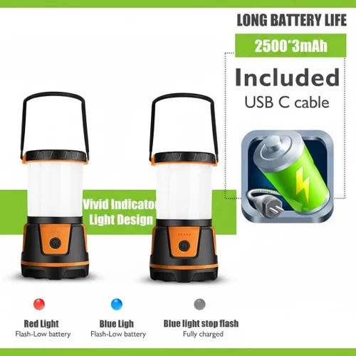 Vista 10 de Linterna LED recargable, 3000 lúmenes, 5 modos de luz, IP54 impermeable, batería de 7500 mAh, linterna portátil para campamento, senderismo, cortes