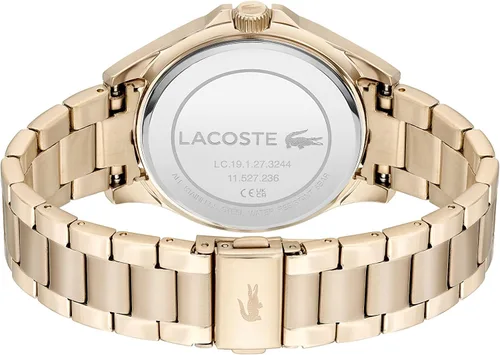 Vista 3 de Lacoste Swing Multi - Reloj de pulsera de cuarzo para mujer de acero inoxidable aluminio y eslabones color clavel Modelo 2001243 Carnation