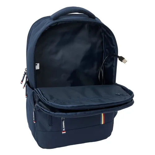 Vista 7 de Mochila para Portátil y Tablet con Salida USB El Ganso Eclipse Azul marino