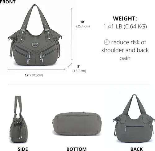 Vista 3 de Scarleton Purses for Women, Top Handle Hobo Tote Bag, Faux Leather Satchel Shoulder Bag Large, H1476