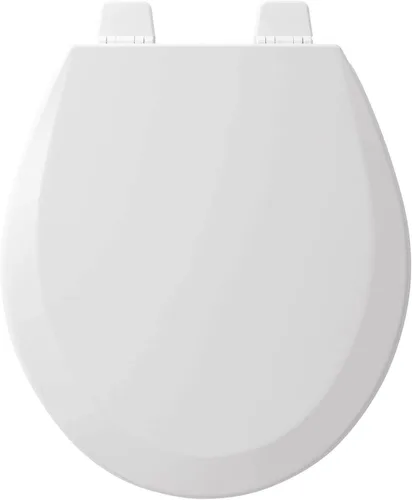 Vista 2 de Unknown1 Asiento de inodoro redondo de madera 14.75" X 2.25" 18.63" blanco