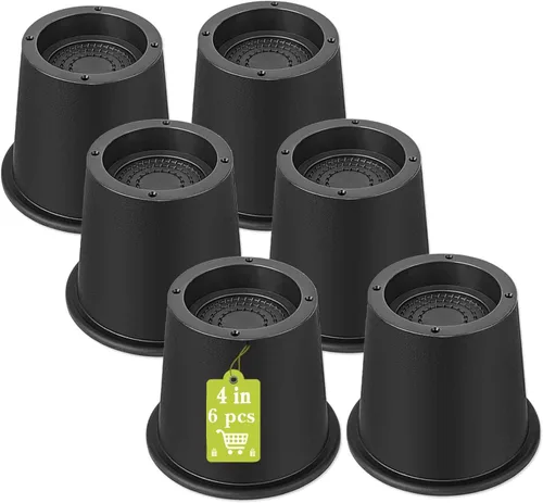 Vista 12 de Paquete de 12 elevadores de muebles de 1 pulgada, elevadores de cama ajustables resistentes para mesa, escritorio, sofá, silla, gabinete, marco