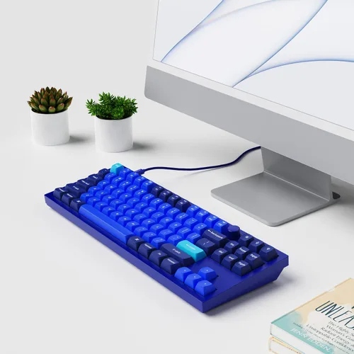 Vista 6 de Keychron Q3 - Pomo de teclado mecánico personalizado con cable TKL Tenkeyless QMKVIA macro programable con interruptor rojo Gateron G Pro