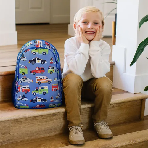 Vista 8 de Wildkin Paquete de mochila para niños de 15 pulgadas con lonchera (Heroes)