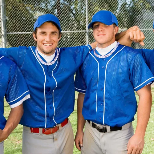 Vista 6 de Jexine Collares de béisbol de sóftbol para niños, collar de cuerda de béisbol de 3 cuerdas trenzadas Tornado Titanio, collar deportivo de sóftbol