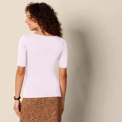 Vista 77 de Amazon Essentials - Camiseta de manga corta y cuello cuadrado para mujer