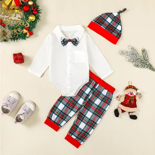 Vista 2 de Traje de Navidad para bebé niño, ropa de Navidad para recién nacido, body a