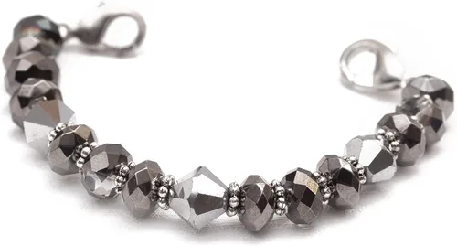 Vista 18 de Pulsera elástica de alerta médica, pulsera de identificación médica de repuesto intercambiable, etiqueta de identificación no incluida, cristales