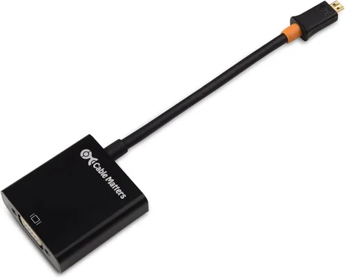 Vista 2 de Cable Matters Adaptador Micro HDMI a VGA, Convertidor Micro HDMI, Negro