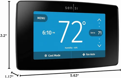 Vista 12 de Emerson Sensi Touch - Termostato inteligente Wi-Fi con pantalla táctil a color, funciona con Alexa, certificado Energy Star, requiere cable C, ST75