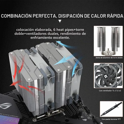 Vista 4 de Thermalright Peerless Assassin 120 - Enfriador de aire para CPU PA120