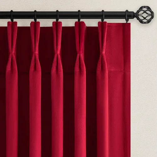 Vista 31 de Cortinas opacas de terciopelo gris pardo de 96 pulgadas de largo, para sala de estar y dormitorio, modernas, elegantes y de lujo, bloqueo de luz