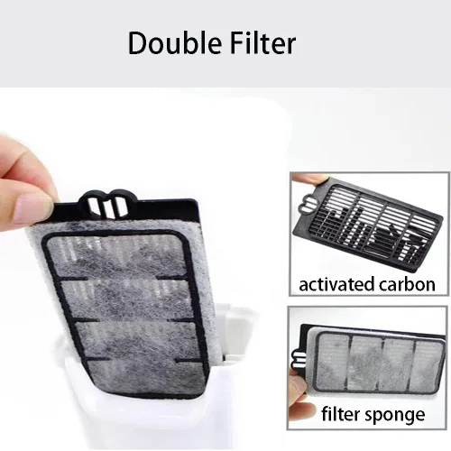 Vista 2 de Cartuchos de filtro de acuario Adecuados para filtro de tanque de peces de baja agua de 3.5W 280L/H Filtro de tanque de tortuga Reptiles Anfibios